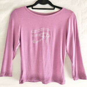 Vintage Eye of Horus Yoga Top Rose Pink